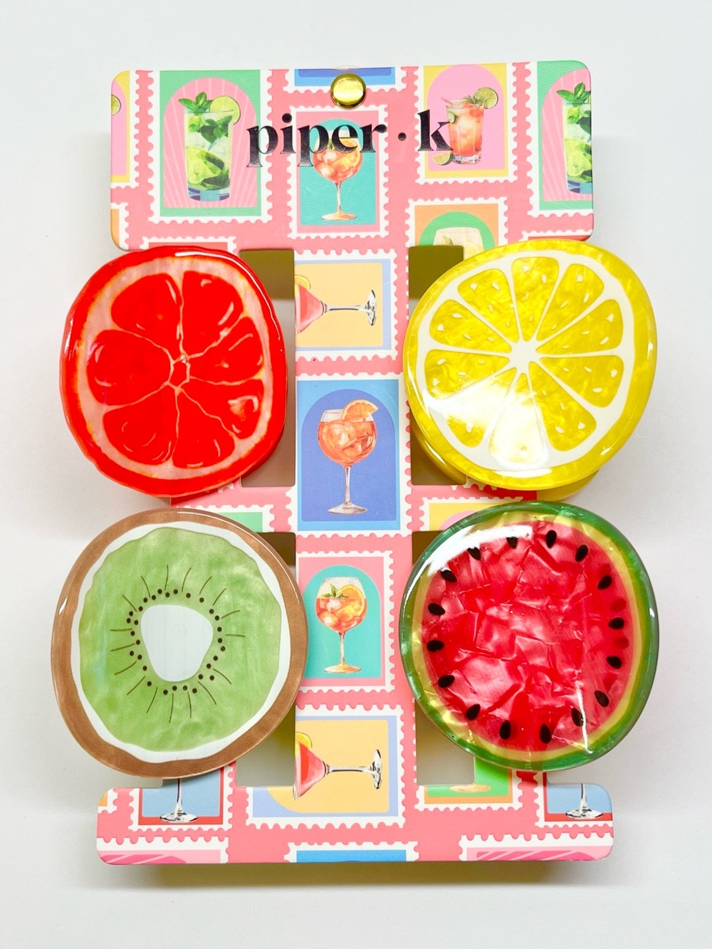 Piper K Fruit Slice Hair Clips, Set of 4 NWT